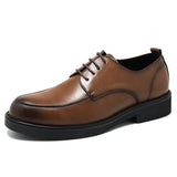 Zingj Head Leather Shoes Men Business Dress Young British Casual Men Working Suit Wedding Grooms Shoes