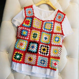 knitted vest 2021 spring and summer fashion new women's crocheted hollow cropped top sling casual