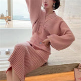 Zingj Autumn And Winter New Gentle Wind Design Sense Fashion Girl Dress Sweater Cardigan Coat Skirt Knitting-Outfit