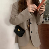 Zingj New Korean Version Of Autumn And Winter Small Pink Suit Jacket Female Thick Small Suit Suit British Wind