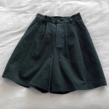 Literary And Art Cotton Shorts Women Summer Thin Hemp High Waist Small Man Broad Legs Leisure A Word Five-Point