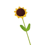Zingj Woven Rabbit Head Sunflower Sunflower Wool Knitting Flowers Send Bestie Imitation Bouquet Finished