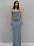 Strap Backless Long Maxi Dresses Party Club Vacation Outfits for Women Sexy Casual Summer Dress 2022 Wholesale