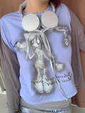 Tie Dye Print Crop T-shirt Skirts Set Women 2024 Summer Outfits Y2K Aesthetic Emo Grunge Two 2 Sets Harajuku