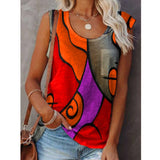 T Shirt Tops Women Sleeveless Summer O-neck T-Shirts Casual Graphic Harajuku Plus Size Elegant Pullover Tank Tops