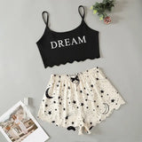 Printed Girls' Short-Sleeved Shorts Sexy Pajamas Girls' Cartoon Leisure PJ Leisure Home