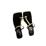 Trend Design Soft Soles Do Not Tired Side Head Heel High Heels New Korean Version Of The Set-Up Cool
