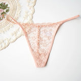 Women's 2XL Panties Sexy transparent Underwear Thongs and G strings Pink Female Seamless Lace Lingerie Underwear