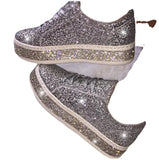 2025 Spring Fashion Water Diamond Lide Size Flat Bottom With Women's Singles