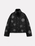 Autumn And Winter New Women's Fashion Commuting Single Buckle Heavy Industry Lead Beads Hair Coat