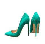 color women 12cm high heels pumps fashion pointed toe shallow pumps shoes sexy shoes slip-on party shoes RM011