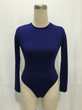 Colors Long Sleeve O Neck Casual Bodysuit Women Body Tops White Black Nude Red Party Bandage Bodycon Romper Body suit