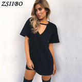 dress mini tshirt dress top clothing Summer Dresses Short Sleeve Casual Sexy Dress club Vestido Size clothes