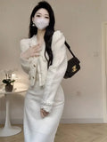 Socialite Long-sleeved Women's Coat Dress Set Early Spring New Niche High-end Western-style All-match Trendy Suit