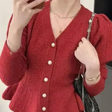 Zingj Autumn And Winter New Women's Fashion Casual Long-Sleeved Sweater Coat Korean Version Fishtail Knit Cardigan Jacket Tide-Outfit