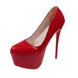 Zingj Autumn New Style High Heel Single Shoes Female Spell Color Fine Heel Sexy Single Shoe Waterproof Platform Ultra High Heel Nightclub Women's Shoes Tide-Outfit