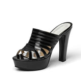 Sgesvier 2022 Summer Women Patent Leather Sandals Sexy Platform Super High Heel Slippers Lady Shoes Gold Red White Black Size