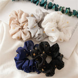 Star Chiffon Hair Scrunchies Women Elastic Rubber Hair Bands Girl Ponytail Holder Hair Ties Ropes Hair Accessories