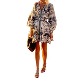 2025 Women's Fall New Ladies Fashion Print Beach Loose Short