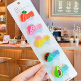 Pcs/Set Girls Cute Cartoon Animals Fruit 5 Cm Hairpins Children Lovely Hair Clips Barrettes Gift Kids Hair Accessories