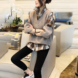 Zingj Vest Plaid Suit Female Shirt Vest Foreign Gas Reduce Age Leisure Two Sets Of Spring 2024 New Station-Outfit