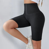 Waisted Breasted Body Pants Plus Size Yoga Pants High Waisted And Hip Shorts Hollow Three-Point