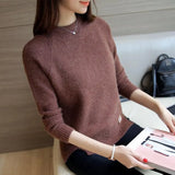 Women Sweaters And Pullovers Spring Autumn Long Sleeve Pull Femme Solid Pullover Female Casual Knitted