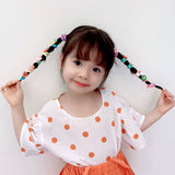 Girls Rubber Band Elastic Hair Bands Rainbow Cartoon Character Fruits Flower Headwear Girl Cute Sweet Hair
