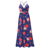 Summer Dress Women 2022 Maxi Elegant Beach Dress for Women Sexy Bohemian Floral Print Woman Dress Long Elegant