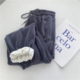 Winter Women Casual Sports Pants Fashion Fleece Sweatpants Baggy Thick Joggers Trousers Female Sporting