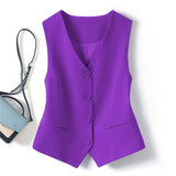 Zingj Vest Female Small Vest 2024 Spring And Autumn New Slim Outside Fold Wear Women's Vest Blue Short Horse