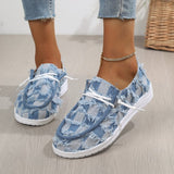 Pea Shoes Women's Christmas Printed Shoes 2023 Autumn And Winter New Women's Shoes With Round