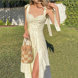 Dresses Women Boho Printed Bohemian Floral Sexy Strapless Beach Vestidos Mujer Long Dresses Robe Femme Party