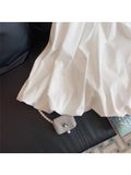 Womens Princess Dress French White Sleeveless Vintage Girls Vestidos Y2k Ruffle Edge V-neck Pullover Mini Dresses