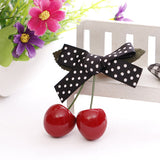 Hot Sell Retro Vintage 50s 60s Women Cherry Bow Hair Clip Hairpins For Pinup Girls Vintage Party Vaction Hair
