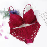 Pink Sujetador Transparente Panties And Bra Set Underwear Set Women Japanese Fashion