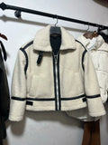Autumn And Winter New Lamb Wool Coat Female Motorcycle Fur Integrated Locomotive Thickened Coat