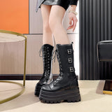 Shoes 9CM Large-Size Thick-Bottomed Martin Boots 2025 New Round-Headed Short Boots Small British Style Chelsea