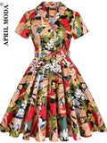 60s Vintage Tunic Dresses Summer Spring Retro Pin Up 2022 Women Jurk Casual Party Robe Rockabilly Dresses