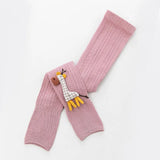 to 8 Years Spring Autum Cute Deer Girl Trousers High Quality Cotton Girls' Leggings Soft Knitted Pants for Children's