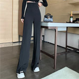 Women pants Women's Autumn New Fashion Loose High Waist Versatile Wide Leg Pants Wear Thin Casual Pants