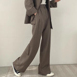 Zingj Female Spring And Autumn 2024 New Korean Version Of The Korean Fried Street Design Sense Small Casual Camel Small Suit Suit