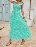 Long Bohemian Print Strap Loose Casual