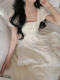 Elegant Evening Party Midi Dress for Women 2023 New Fashion Slim Princess Embroider Vestidos Female Korean Style