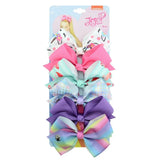 Pieces/Set JoJo Bows Jojo Siwa Rainbow Printed Knot Ribbon Bow For Girls Handmade Boutique Hair Clip Children Hair