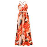 Summer Dress Women 2022 Maxi Elegant Beach Dress for Women Sexy Bohemian Floral Print Woman Dress Long Elegant