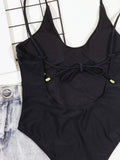 Zingj Single Swimsuit 2023 Outer Single Bikini Solid Color Ladies One Piece