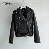 2021 Leather Jacket Spring Autumn Women Faux Leather Coat Zipper Biker Coat Female Casual