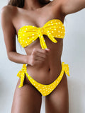 Zingj 2023 Ladies Swwear Dot Print Sexy Bikini Part