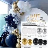 Silver Macaron Birthday Balloon Garland Arch Kit Party Foil Metal Balon Weding Baby Shower Birthday Party Decor Kids Adults